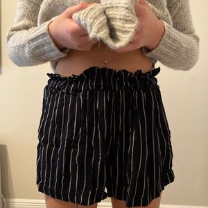 Flowy black and white stripped shorts!